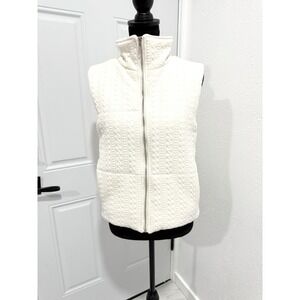 Staccato‎ Quilted Ivory cotton blend Vest Small